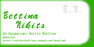 bettina nikits business card